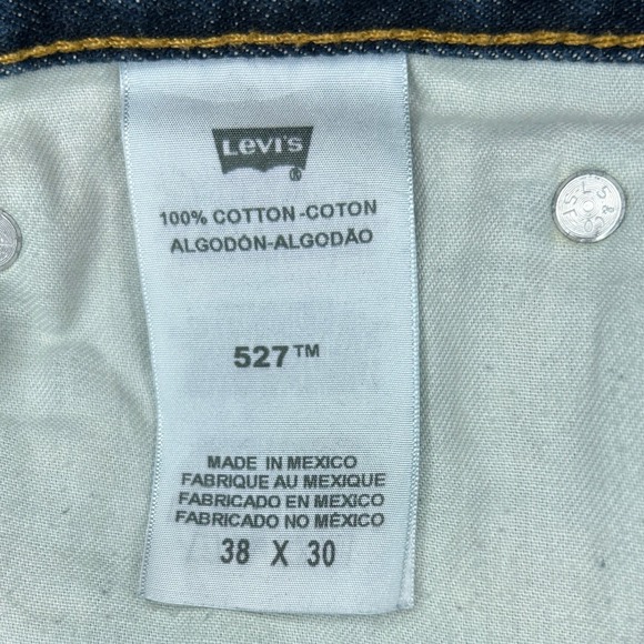 Levi's 527 Men's 38x30 Bootcut Jeans Dark Wash‎ Denim 100% Cotton - Picture 4 of 5